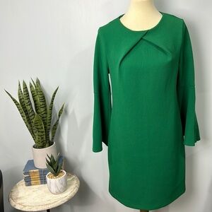 ❄️ New York & company green bell sleeve dress size small